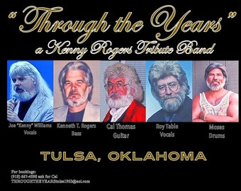 Kenny Rogers Tribute Band T-Shirt / Tulsa Oklahoma Through the Years Funny Shirt Weird Shirt Ironic Hipster Cover Band Gift for Him Birthday