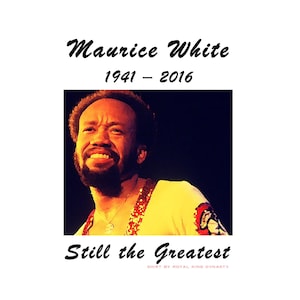 Maurice White Still the Greatest T-shirt / Scoop neck Unisex V-Neck Earth, Wind, and Fire 70s Funk Tribute Maestro Soul Fantasy 1970s Boogie
