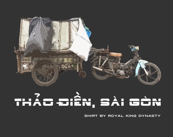 Garbage Truck Motorbike Thao Dien SAIGON Unisex T-Shirt / Vietnam shirt funny Vietnamese joke Ao Thun Viet Backpacker Saigon Expat Bui Vien