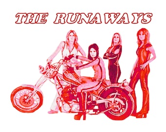 The Runaways T-Shirt / Lita Ford Sandy West Jackie Fox Joan Jett Cherie Currie Teenage Girl Rock Queens of Noise Cherry Bomb Hollywood 1970s