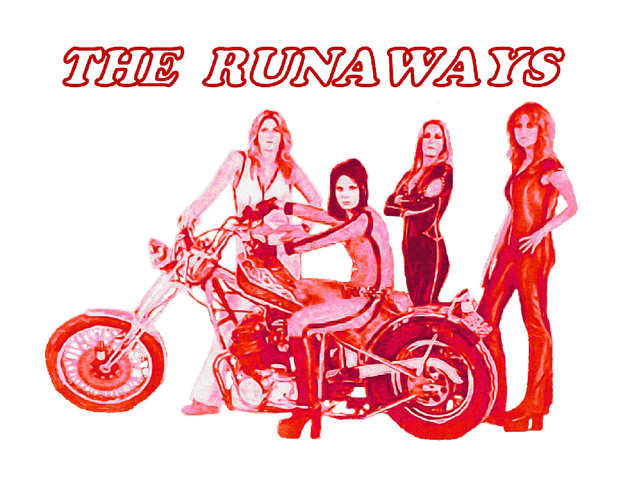 The Runaways T Shirt Lita Ford Sandy West Jackie Fox Joan Etsy Uk