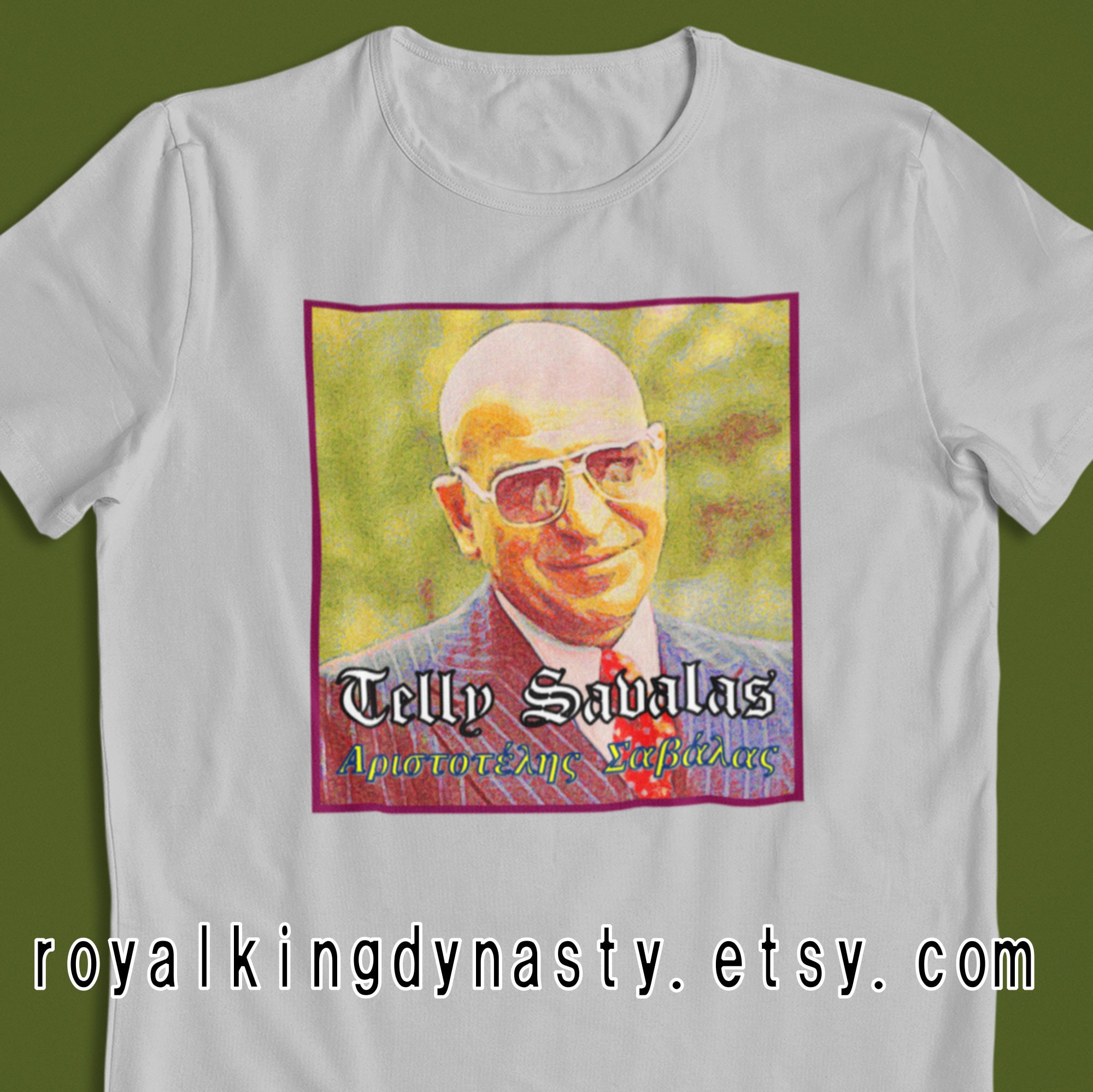 Telly Savalas T shirt Kojak 1970s TV Crime Detective Death Wish