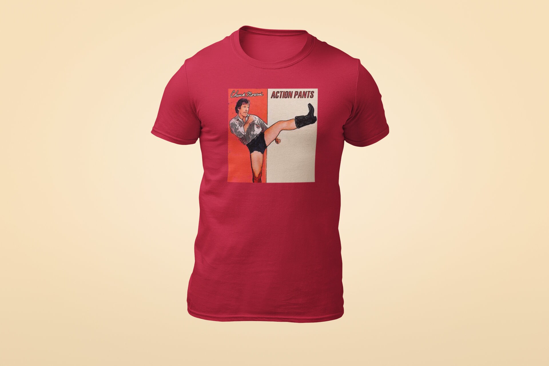 Chuck Norris Action Pants Tshirt Etsy