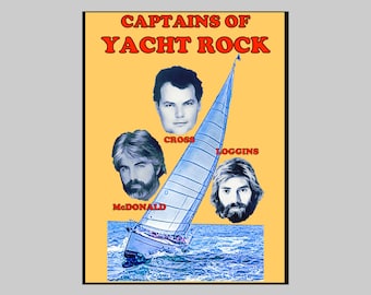 Captains of Yacht Rock T-shirt / Unisex Women&#39;s Sailing Sailboat Kenny Loggins Christopher Cross Gift for Her Him Father&#39;s Day Birthday