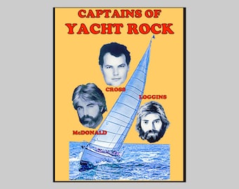 Captains of Yacht Rock T-shirt / Unisex Women's Sailing Sailboat Kenny Loggins Christopher Cross Gift for Her Him Father's Day Birthday