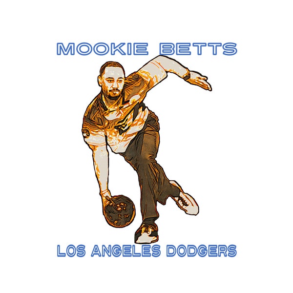 Mookie Betts BOWLING T-Shirt / Los Angeles Dodgers Doyers World Series Gear Vin Scully Dodger Stadium L.A. LA Angeleno Baseball Valley Girl