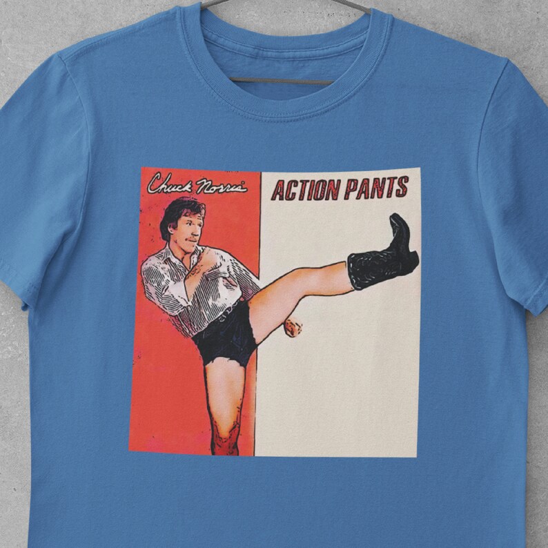 Chuck Norris action Pants Tshirt / Men's Etsy