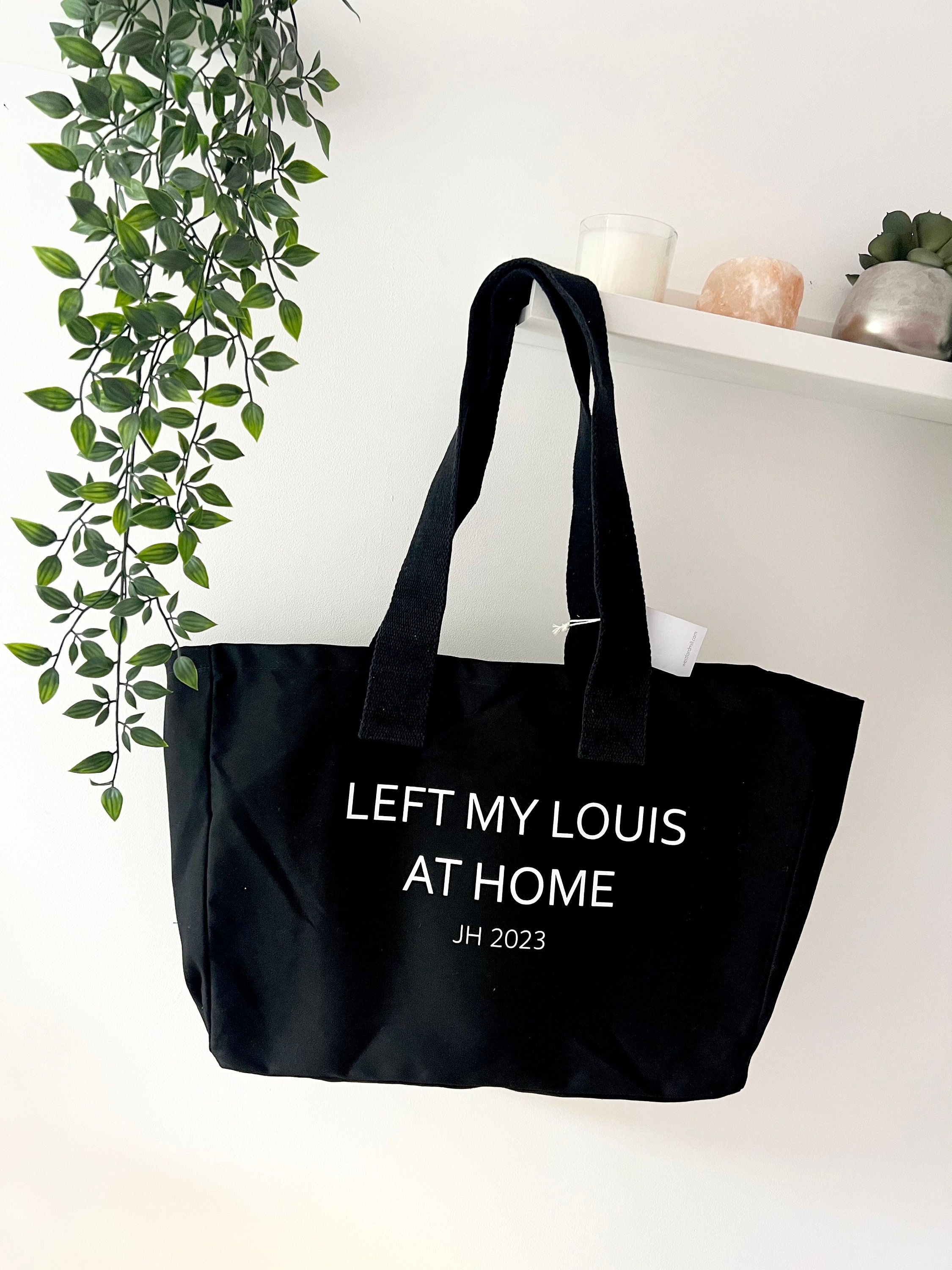 Left My Louis at Home Bag Canvas Shopper Large Black 