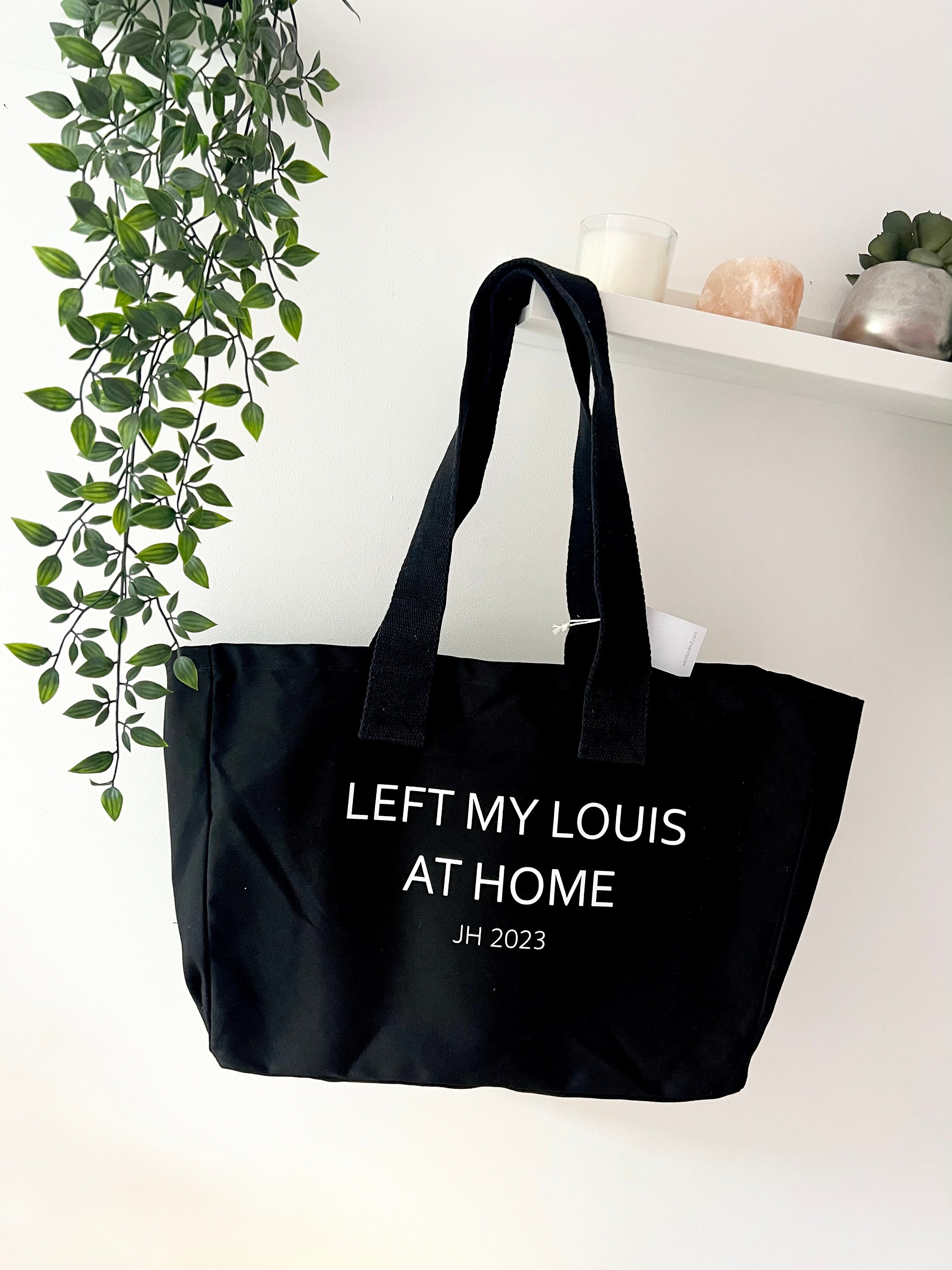 My Louis is at Home Tote With Leather Handles Funny Louis 