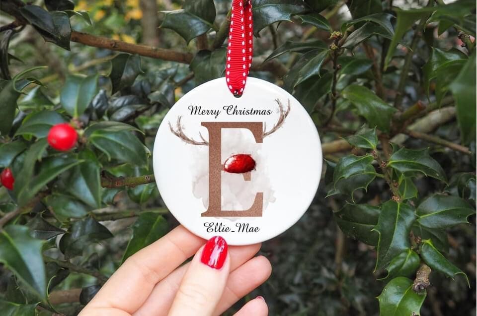 Personalised Christmas tree decoration Xmas tree Dec  Etsy