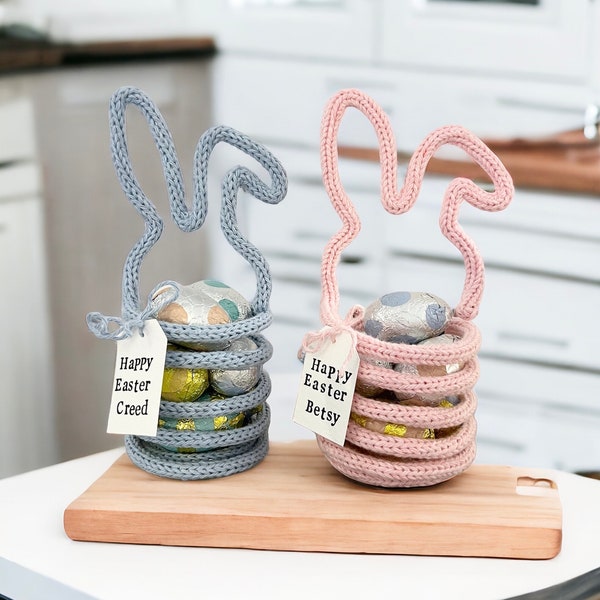 Mini Easter basket | Wooly wire | pink or blue