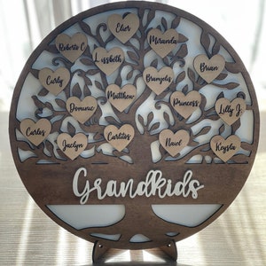 Personalized Family Tree, Custom Wooden Family Tree, Family Tree Decor, Gift For Mom, Grandma Gift, Thoughtful, Family Gift, Family Tree Art