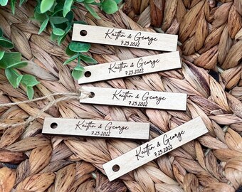 Wood Tags, Thank You Gift Tags, Personalized, Wedding Favor Tags, Gift Tags, Party Favor Labels, Bridal Shower Tags, Baby Shower Tags