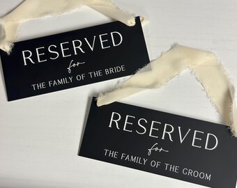 6 Acryl „Reserviert“-Schilder Für Tische – Hochzeit, Restaurant, Büro, Mit Standfuß (Hohlmuster)