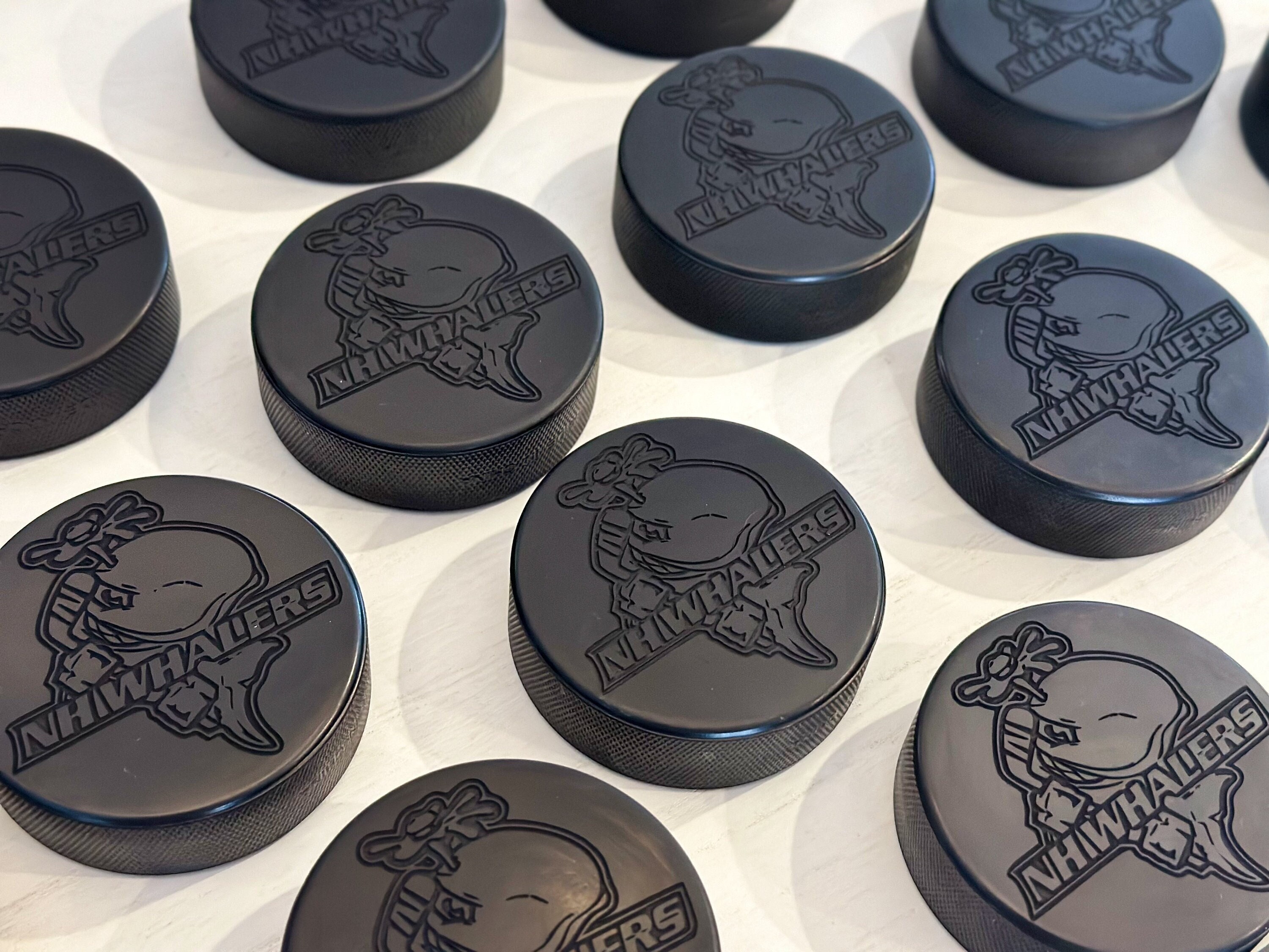 Puck Features Engraved Ice Hockey Pucks, Custom Team Gifts, Personalized Team Puck ...