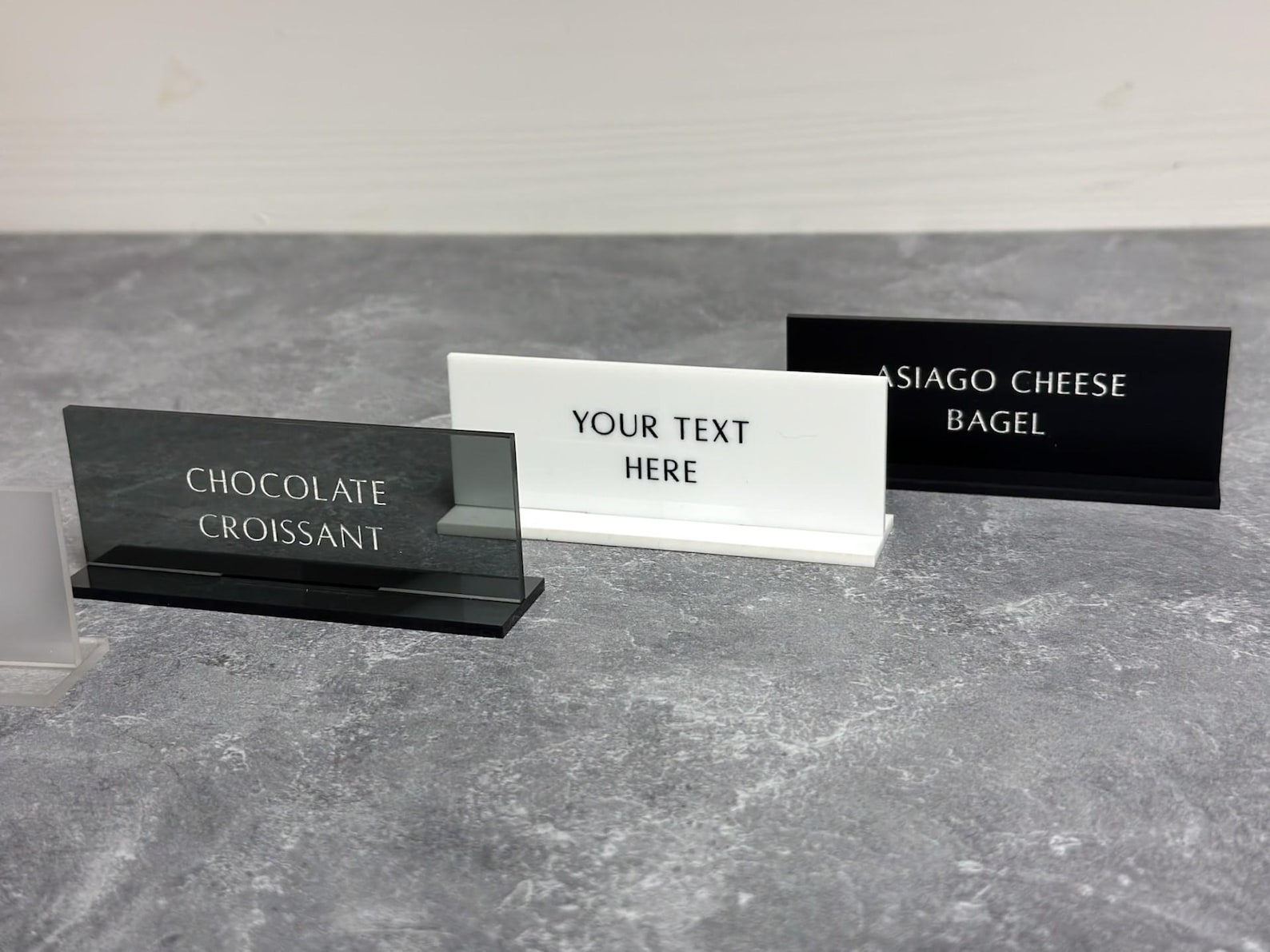 Custom Acrylic Labels, Food Signs, Product Tags, Buffet Display, Small ...