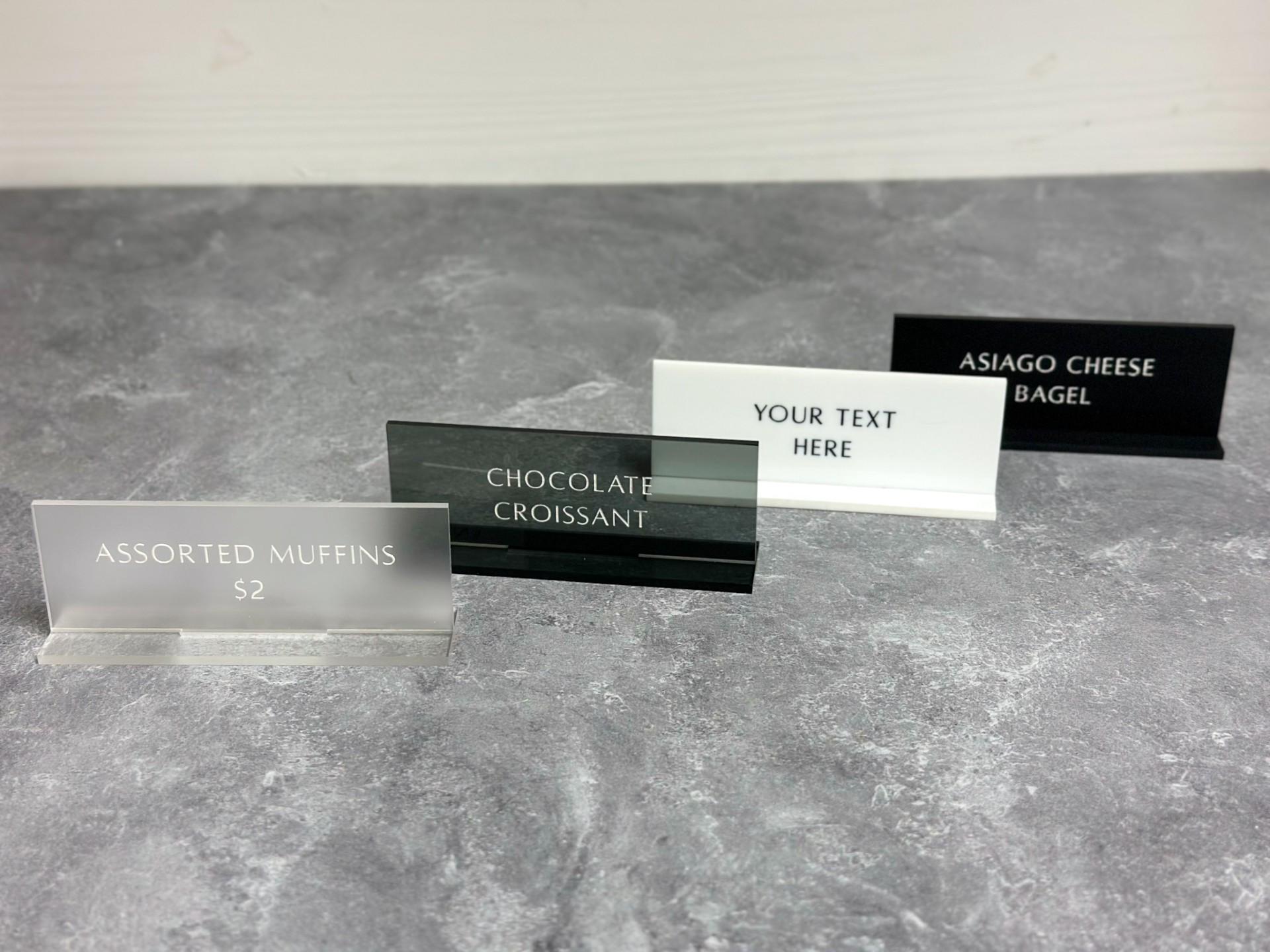 Custom Acrylic Labels, Food Signs, Product Tags, Buffet Display, Small ...