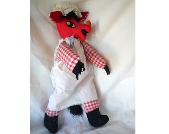 Vintage Stuffed Big Bad Wolf from Red Riding Hood 22" by Dolls & Things San Francisco