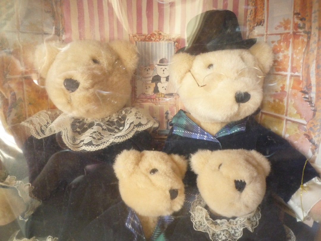 4 Teddy Bears the Bearon Family by Adorable Memories Special