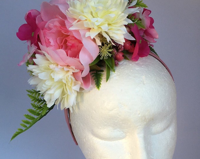 large floral headpiece