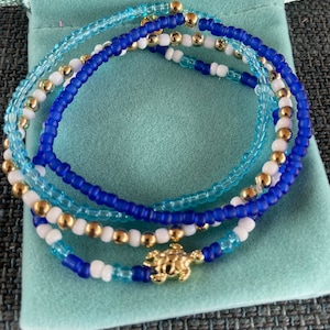 Blue Sea Turtle Bracelet Stack
