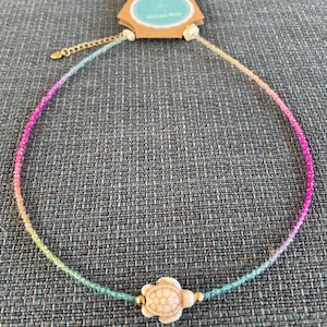 Rainbow Turtle Necklace
