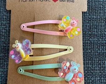 Children’s Handmade Butterfly #2 Hair Clips/Slides