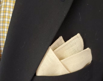 Traditional Hand Rolled Linen Pocket Squares - Choice of 3