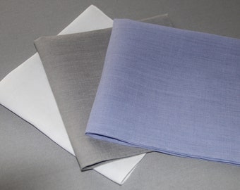 Hand Rolled Irish Linen Pocket Squares - The Executive Collection - Choose from any 3