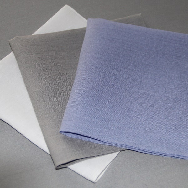 Hand Rolled Irish Linen Pocket Squares - The Executive Collection - Your Choice