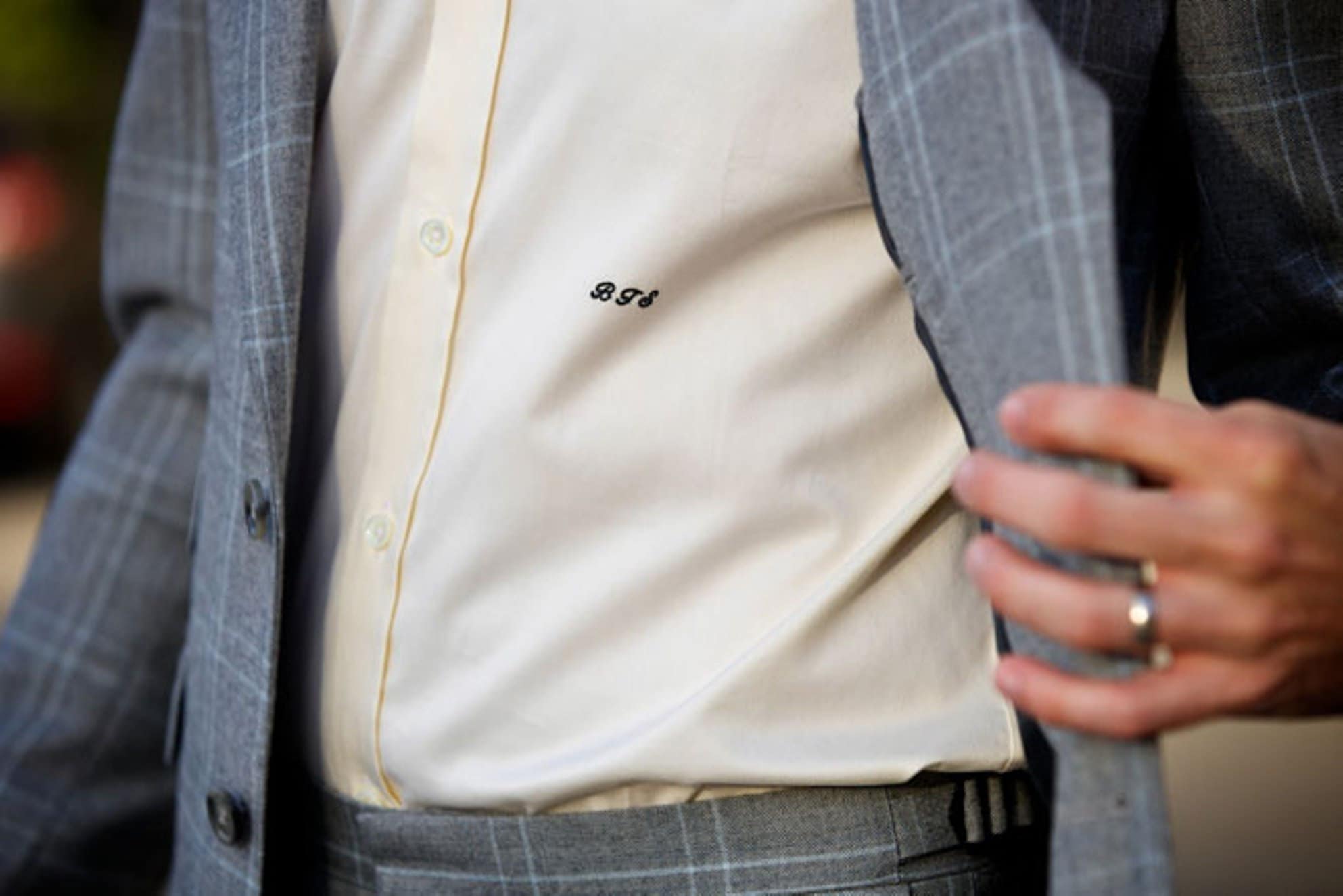 Personalized Hand Monogram Service - Hand Monograms for shirts-linen handkerchiefs-pocket squares