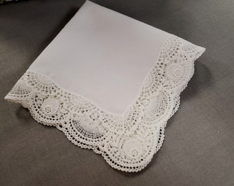 Bridal Lace  Nouveau Guipere Lace Handkerchief