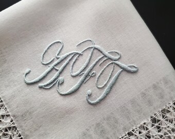 Fine Hand Monogramming Service  -  Bridal French Monograms