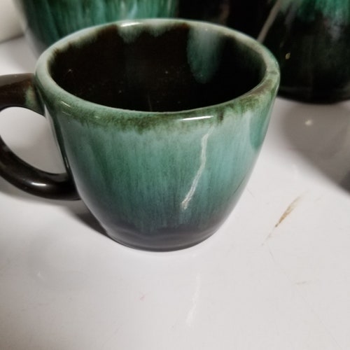 Vintage 1960s Blue shops Mountain Pottery Canada Tea Set