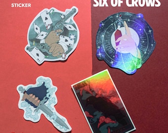 Six of Crows Sticker, Book Inspired, Fantasy Stickers
