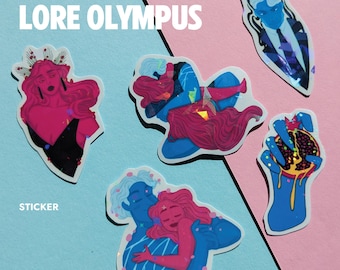 Lore Olympus Stickers, Persephone Sticker, Hades Sticker