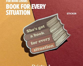Book for every situation Stickers, Book lovers, Bookworm Sticker
