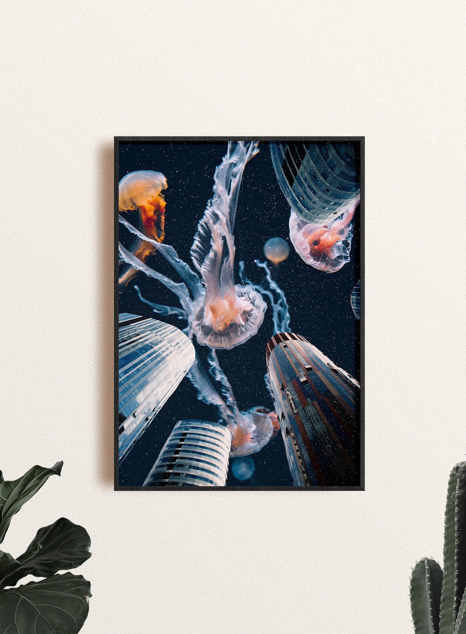 City Animal Poster Building Poster City Poster Building Animal Jellyfish Jellyfish Poster