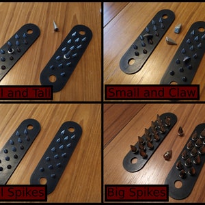 Steel Chain and Leather Guitar Strap, Optional Spikes, Adjustable Length up to 52, with Strap Lock image 6