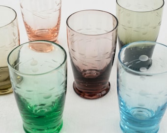 Willow Moon etched glasses; schnapps, cordial, shot, aperitif