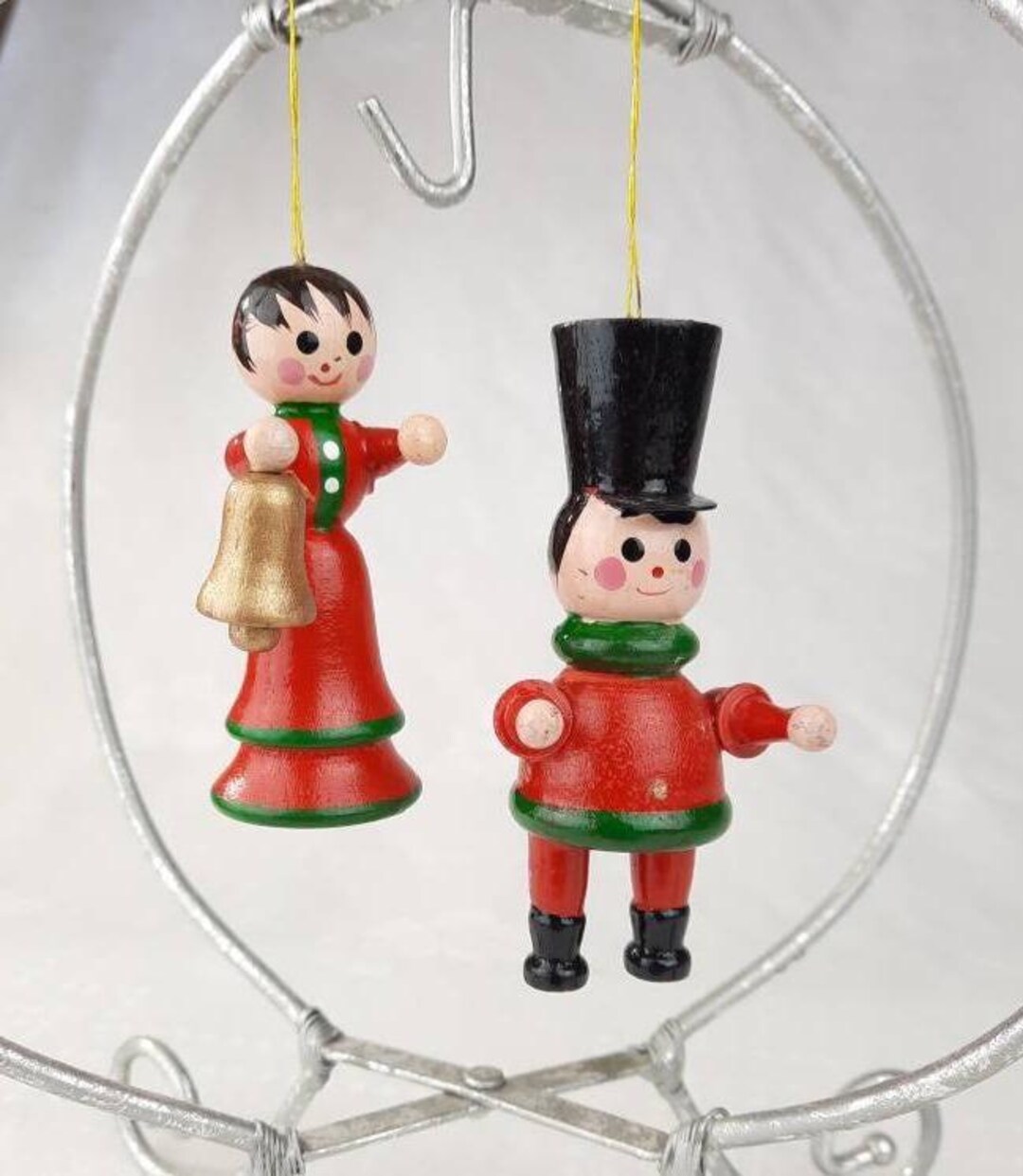 Vintage K-mart Wood Christmas Ornaments - Etsy