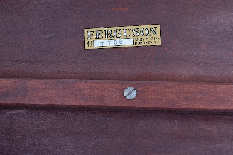 Vintage Ferguson Bros Folding Wood Table Side Table, End Table, Tea