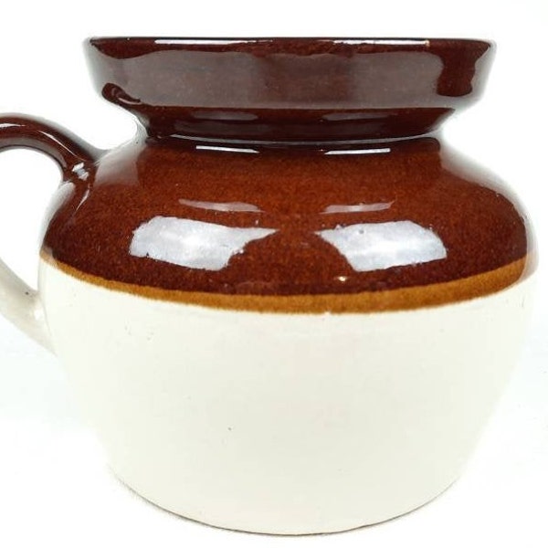 RRP Roseville brown and ivory rustic crock