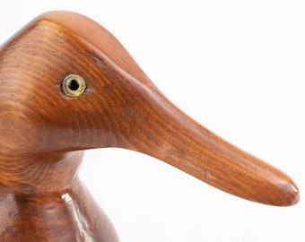 Natural wood duck decoy