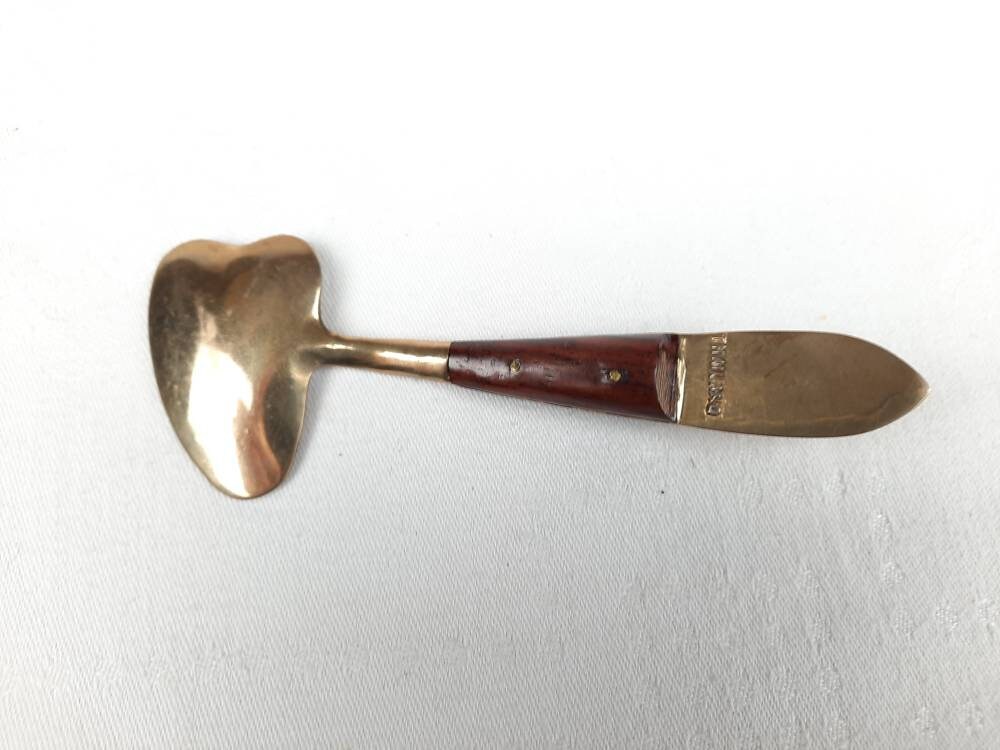 Vintage Fancy Brass and Wood Jelly Spoon From Thailand Etsy