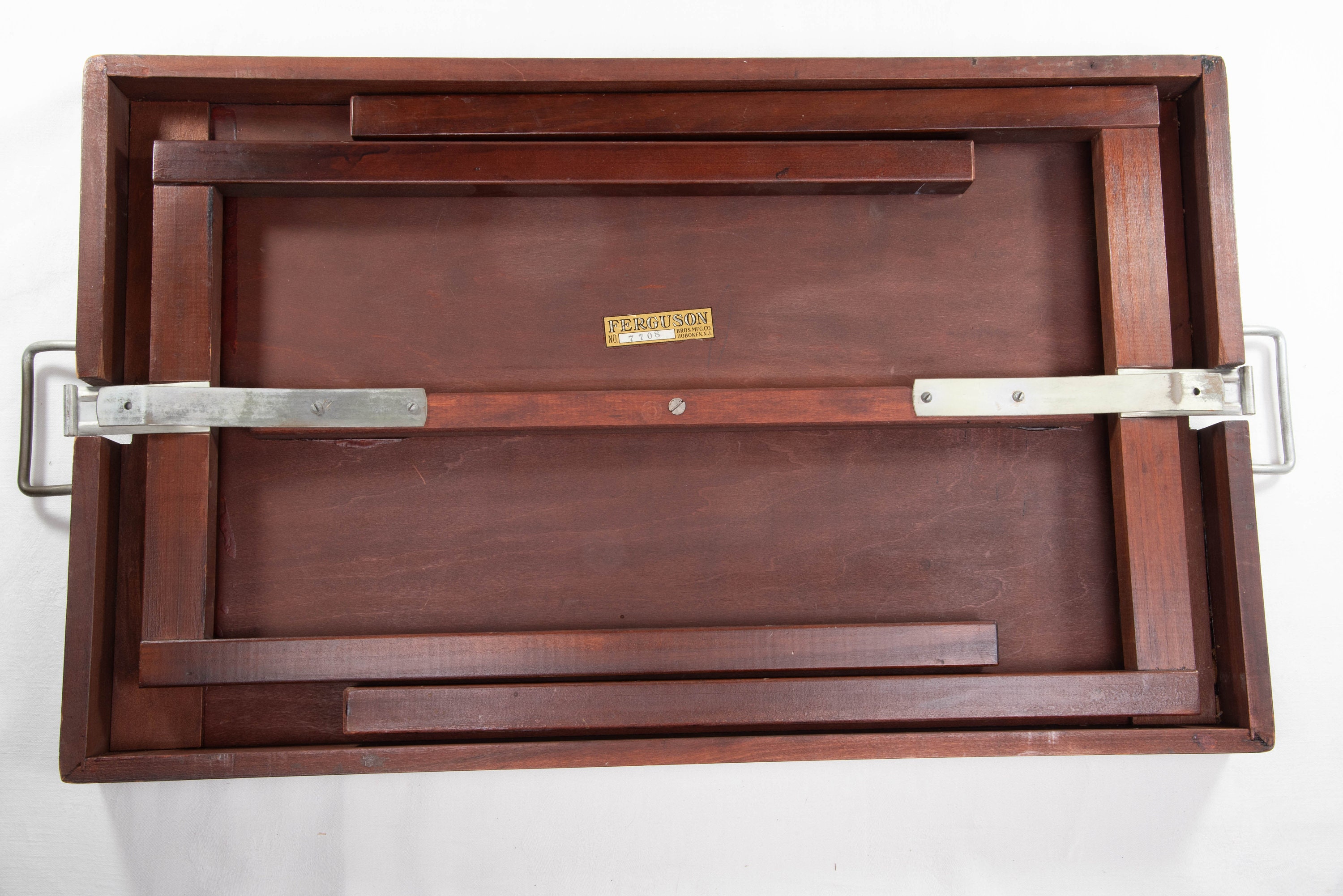 Folding Wood Table Vintage Ferguson Bros Side Table, End Table, Tea