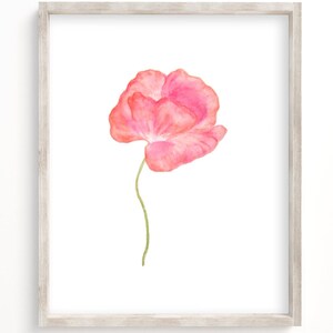 Imprimable coquelicot peinture aquarelle art coquelicot pour elle décoration d'intérieur thème coquelicot peint à la main aquarelle fleur peinture coquelicot art imprimable