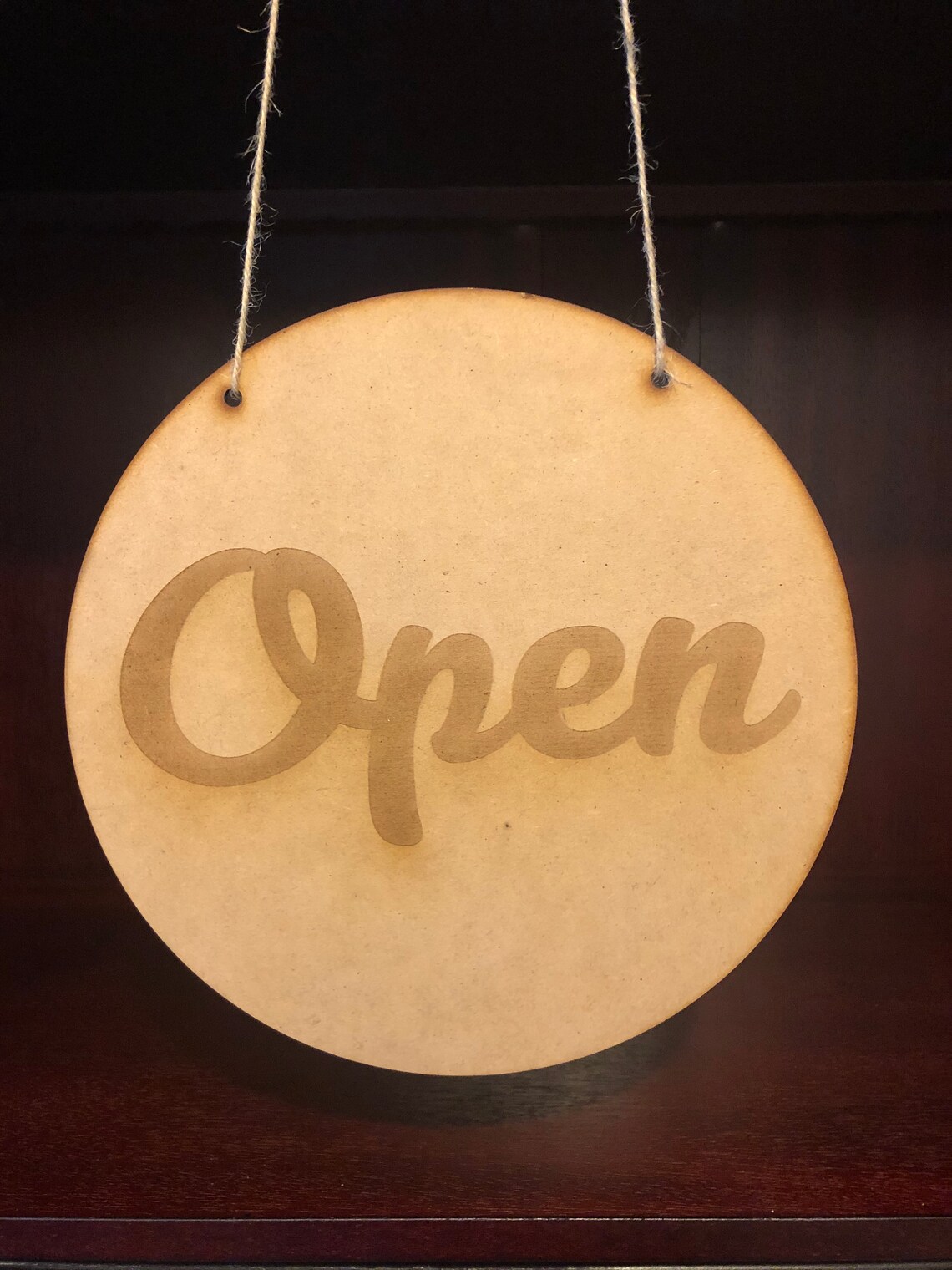 Etched Wooden Open / Closed Business Sign Business Storefront Boutique ...