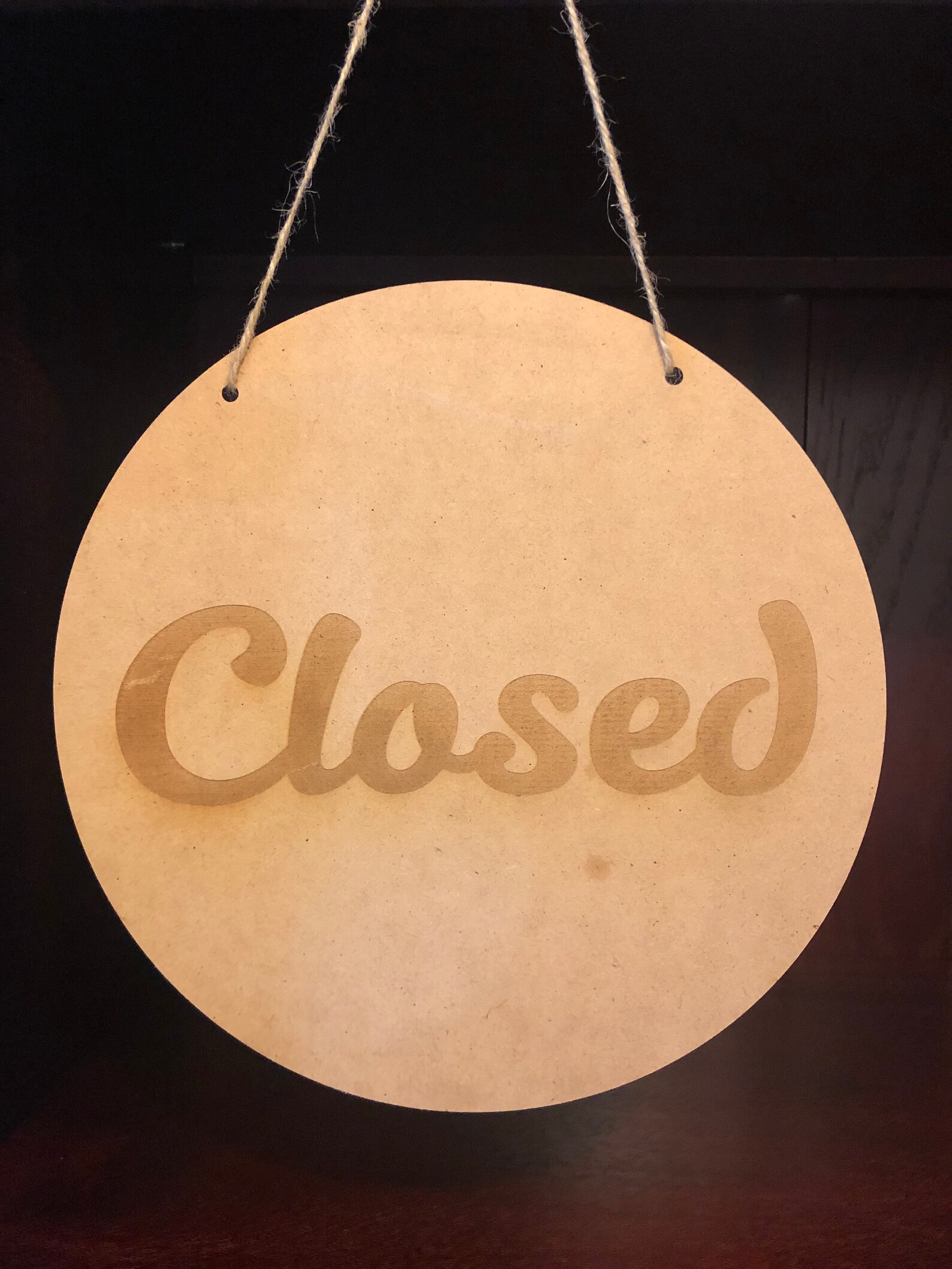 Etched Wooden Open / Closed Business Sign Business - Etsy