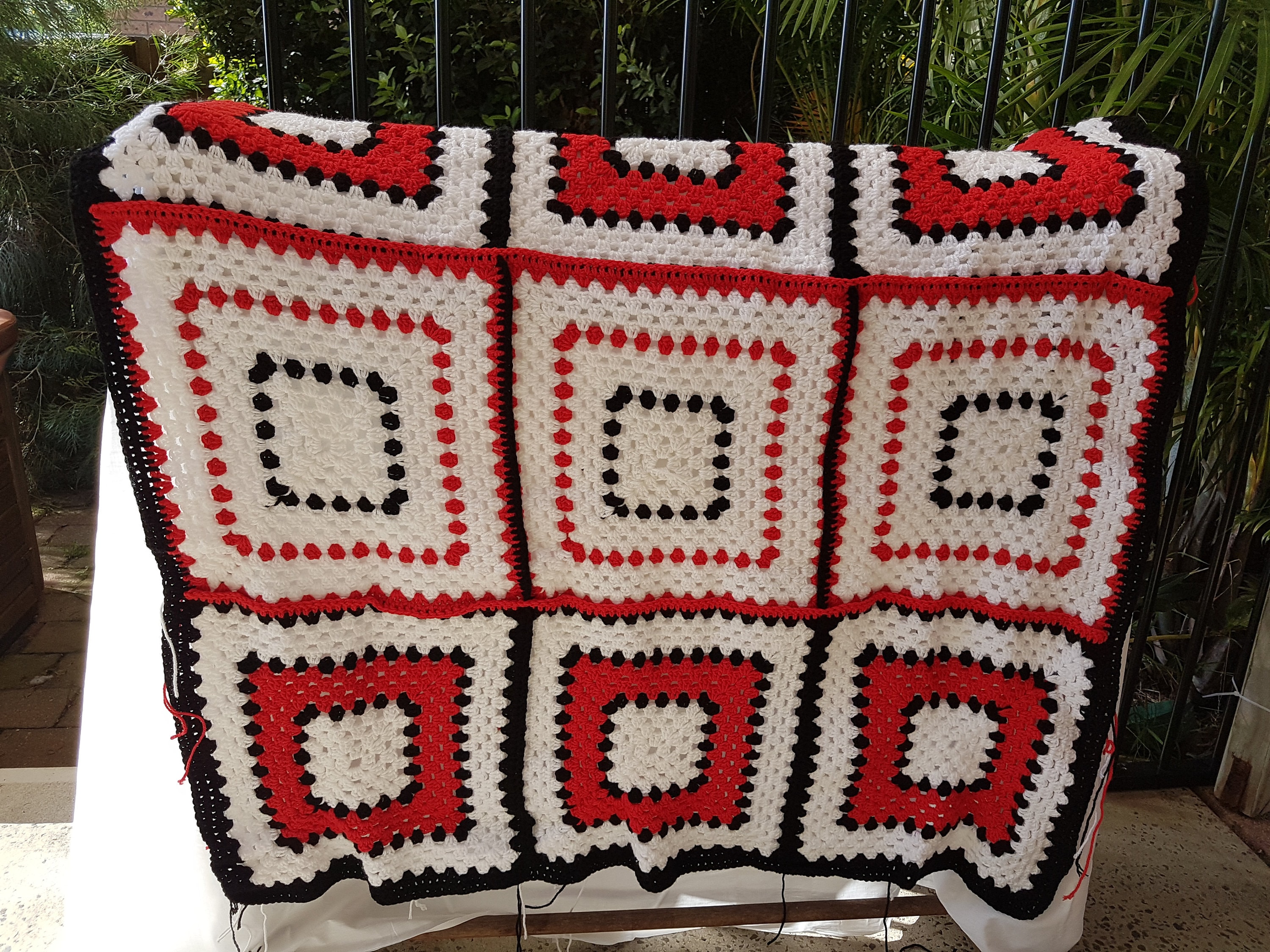 Granny Square Crochet Knee Blanket Measuring 100cm X 100cm in Etsy